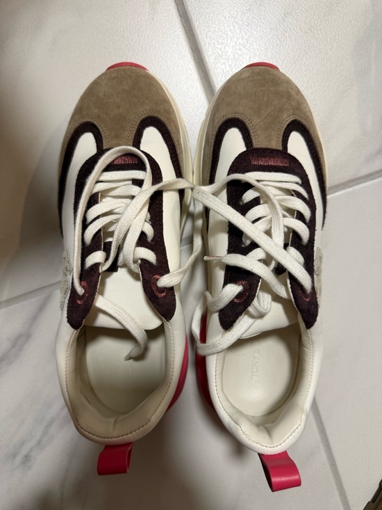 Tory Burch Shoes - Tory Burch Good Luck Trainer Sneakers Ivory, Taupe, Pink
